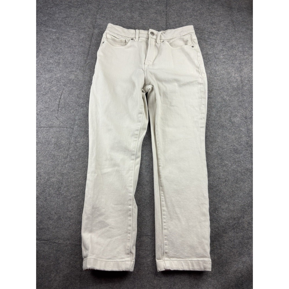 Good American Jeans Womens 8/29 Bone Classic High Rise Waist Stretch GCVF802PT
